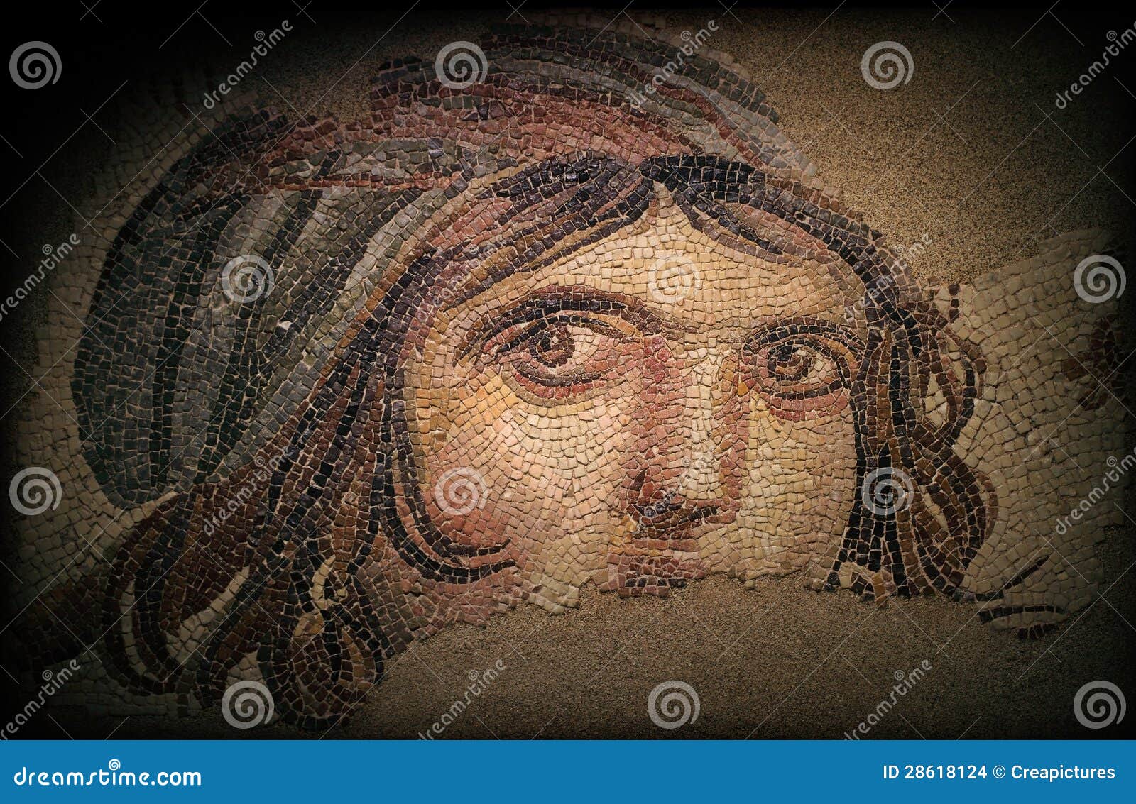 the gypsy girl (gaia) ancient mosaic