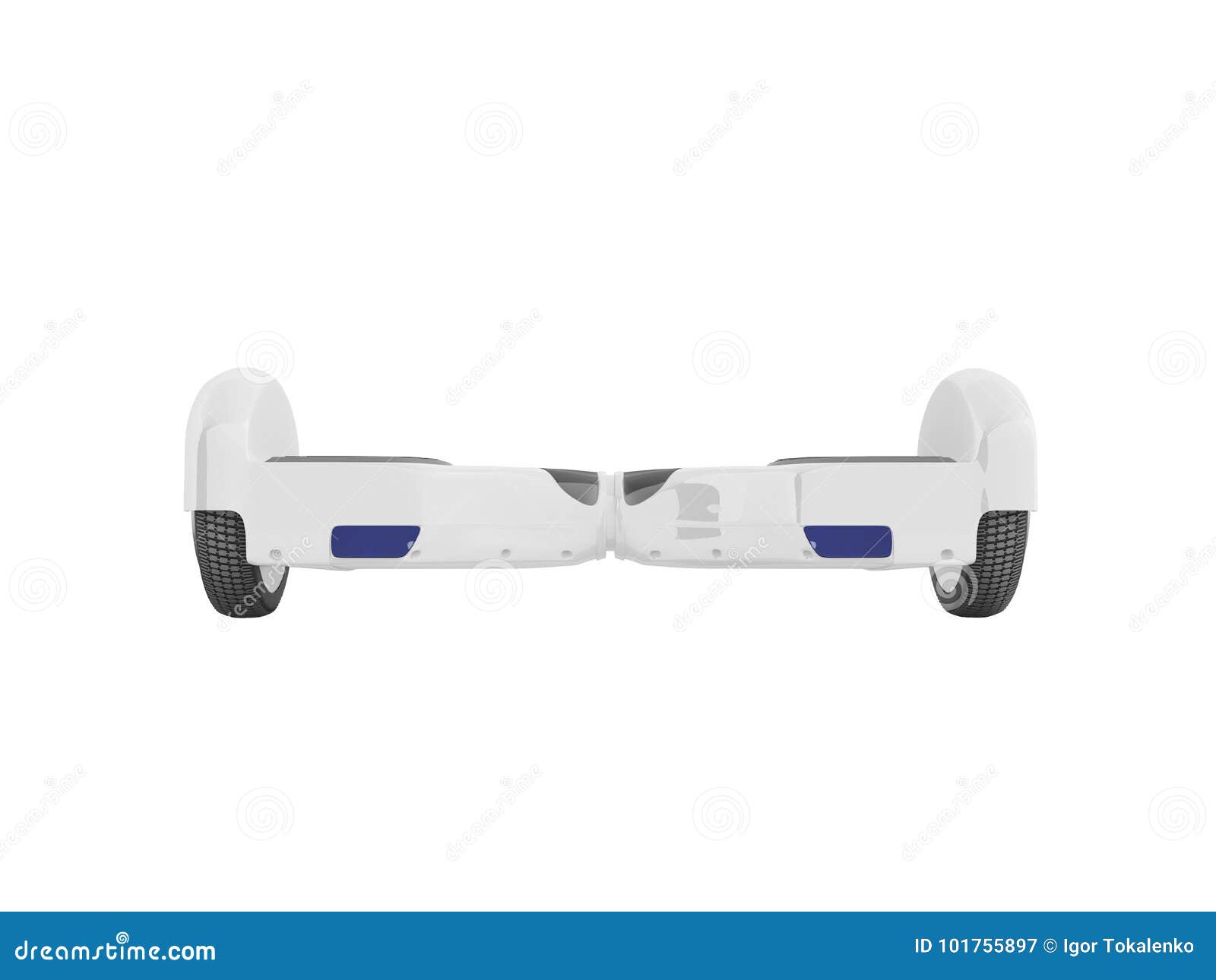 gyroboard white front 3d render on white background no shadow
