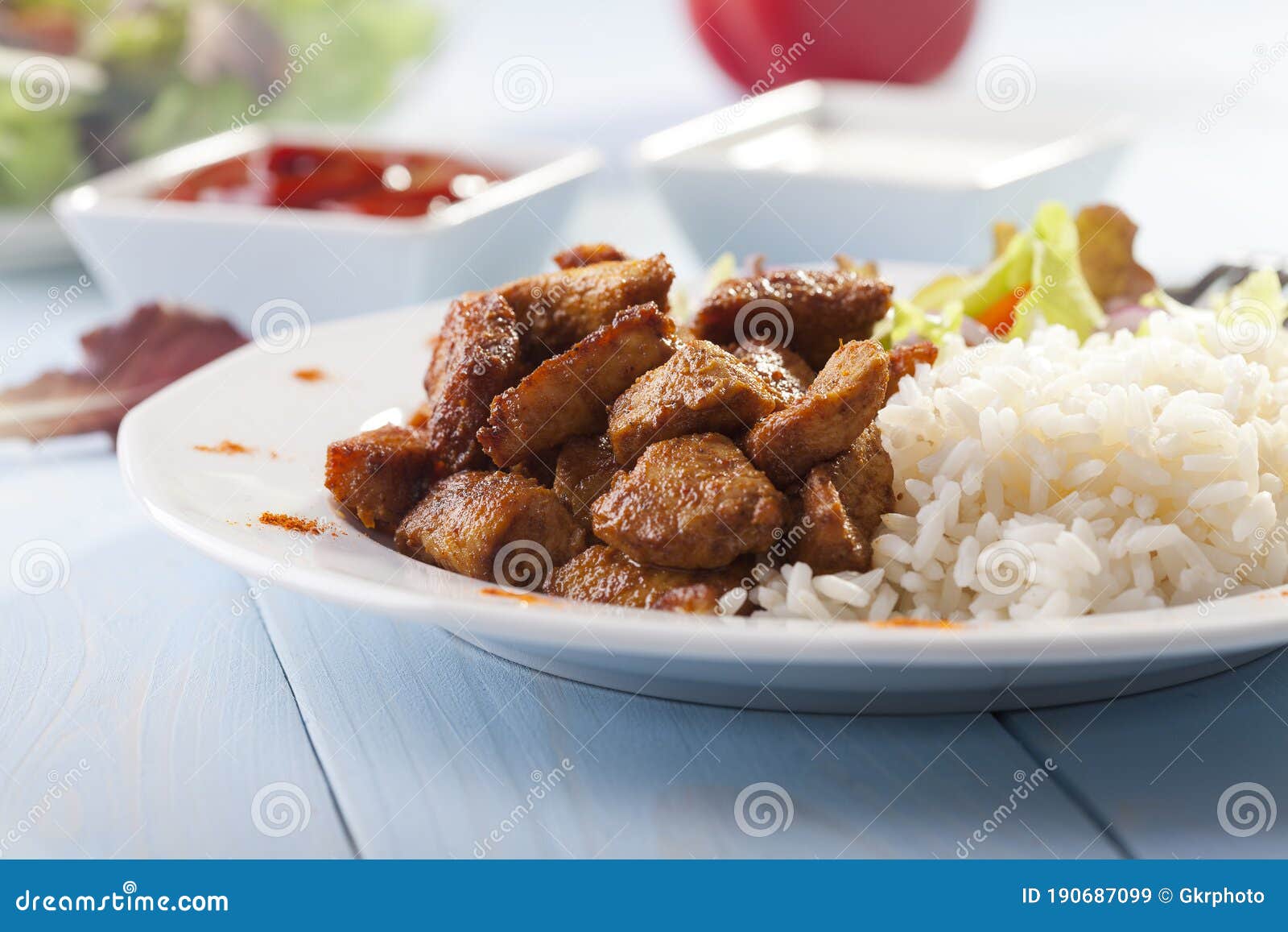 Gyros on a plate stock image. Image of pepper, cola 190687099