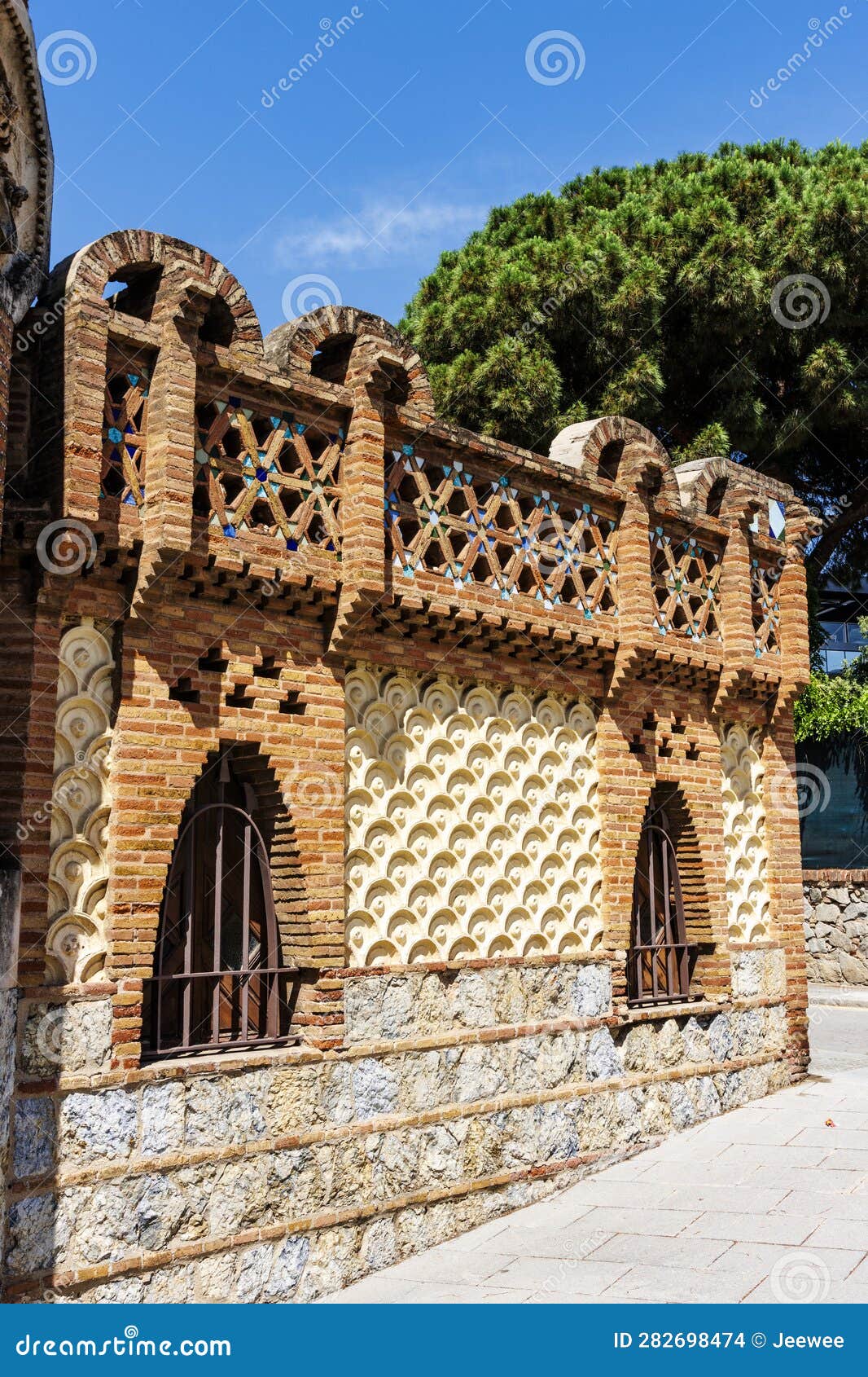 gÃ¼ell pavilions, pedralbes, barcelona, catalonia, spain