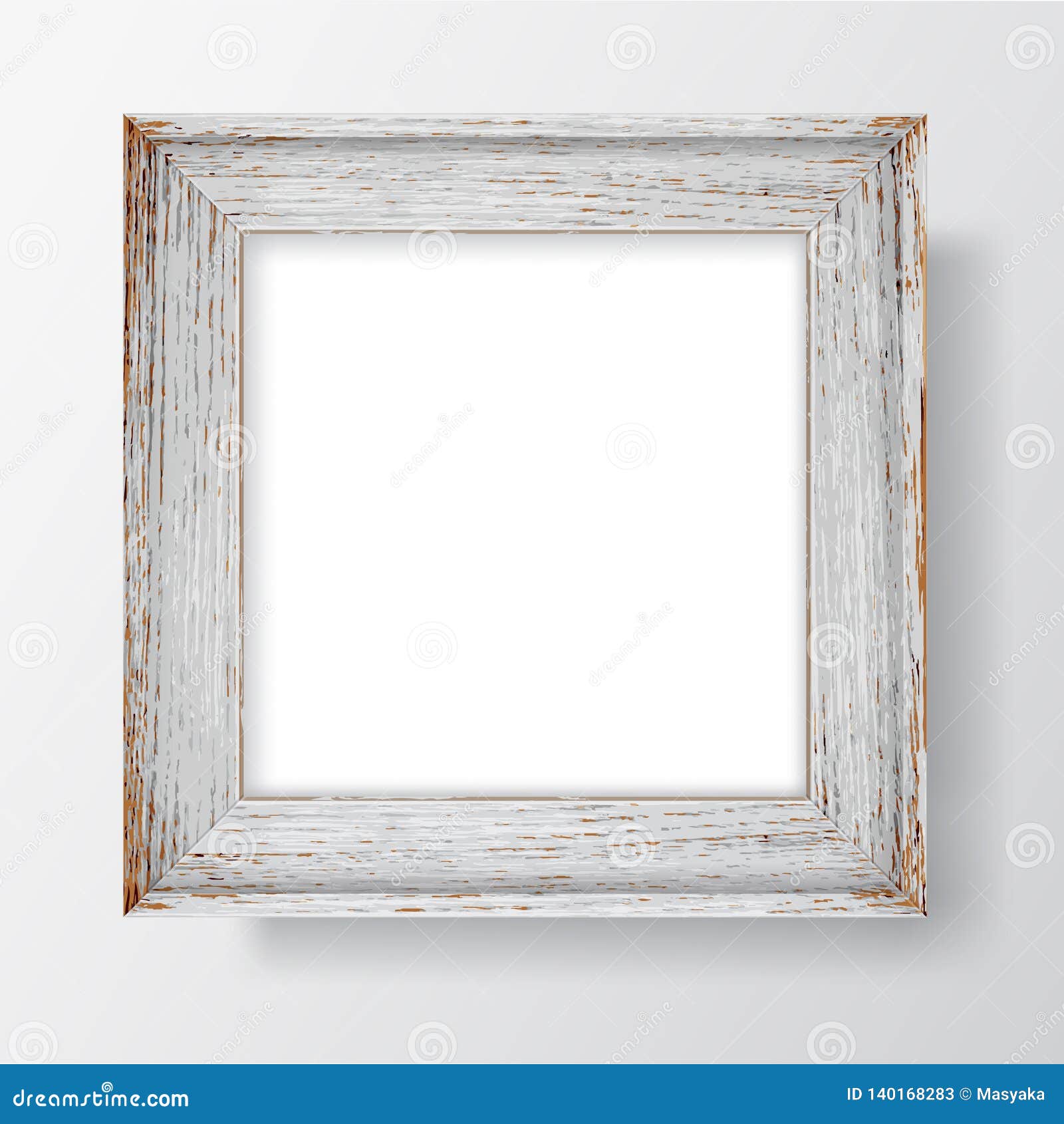 Holzerner Flockiger Rahmen Des Quadratischen Freien Raumes Auf Weisser Wand Rand Der Farbband Lorbeer Und Eichenblatter Vektor Abbildung Illustration Von Eichenblatter Quadratischen