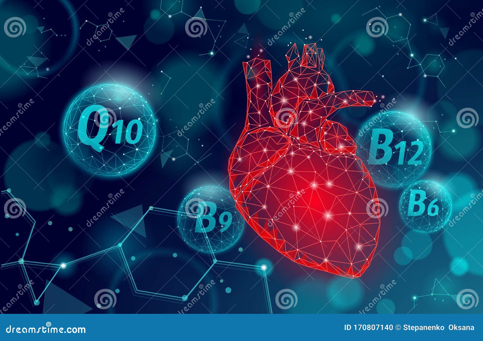 Hälsosamt Humant Hjärta 3d Vitamin Låg Poly Läkemedelsapotekets Baksida  Näringstillskott Vektor Illustrationer - Illustration av anfaller, artär:  170807140