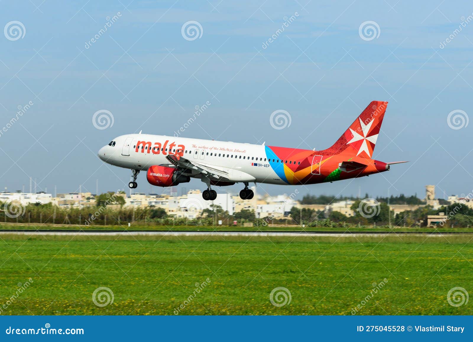 Landing Maltese Aircraft at Malta International Airport, Europe