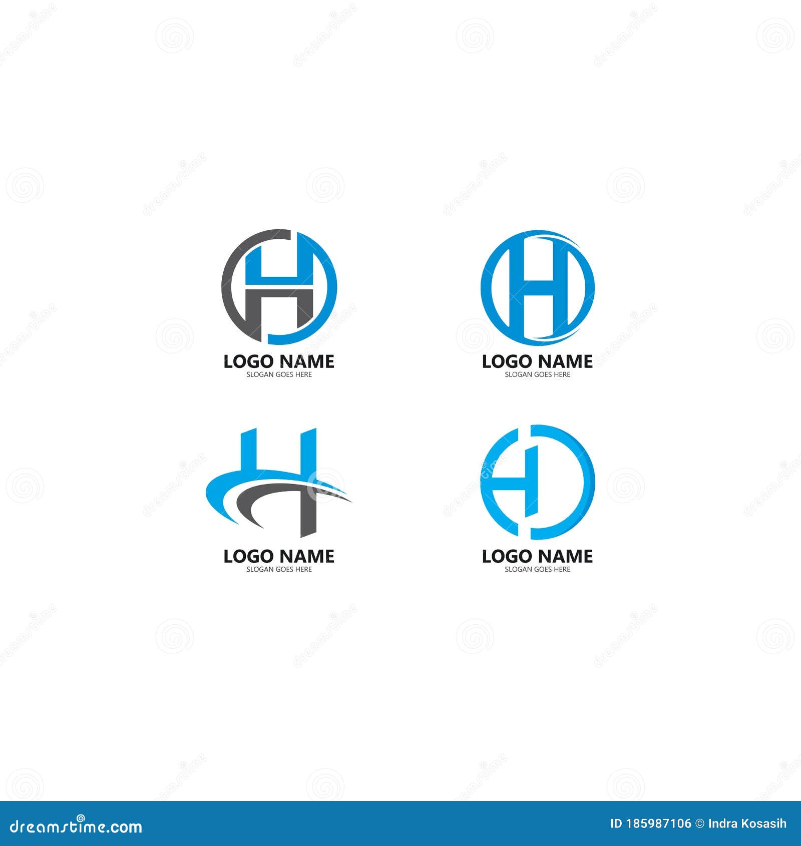 H Letter Logo Template Design Vector Stock Vector - Illustration ...
