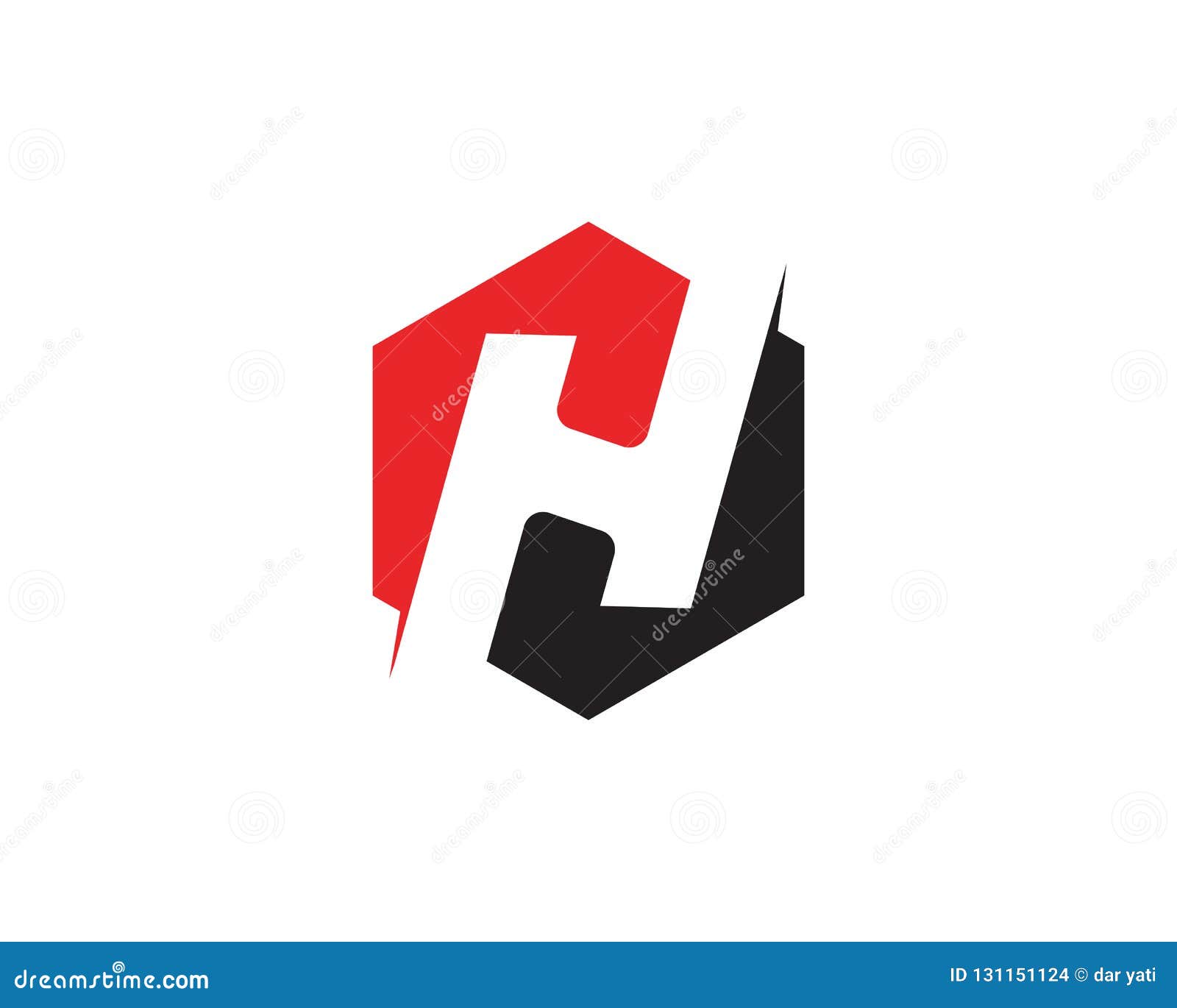 H Letter Logo Template Design Vector Stock Vector - Illustration of