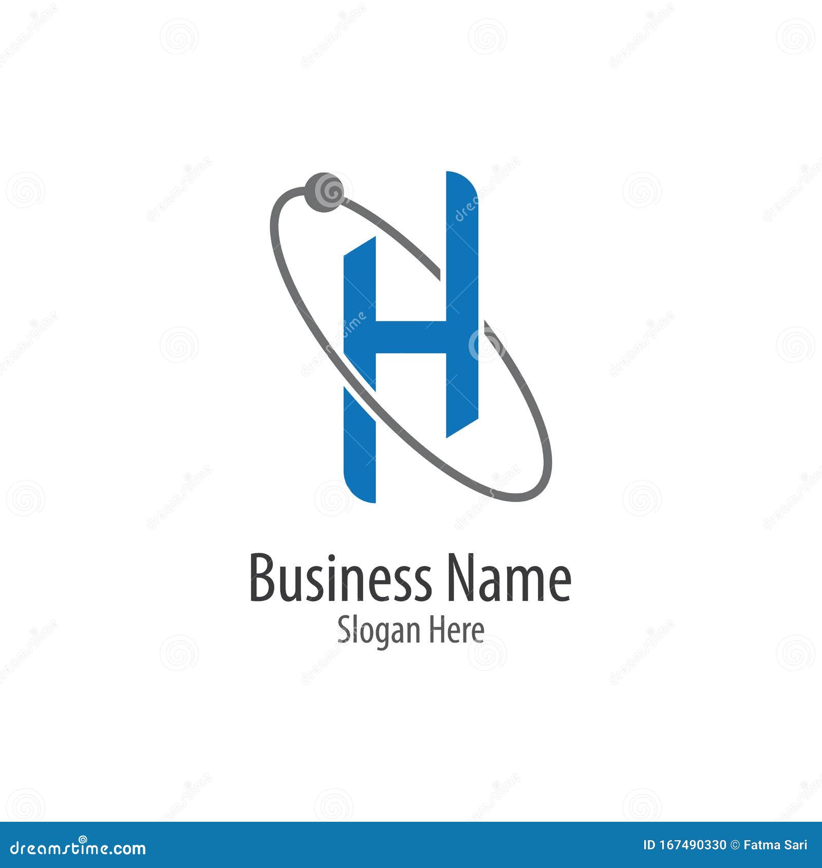 H letter logo template stock vector. Illustration of corporate - 167490330