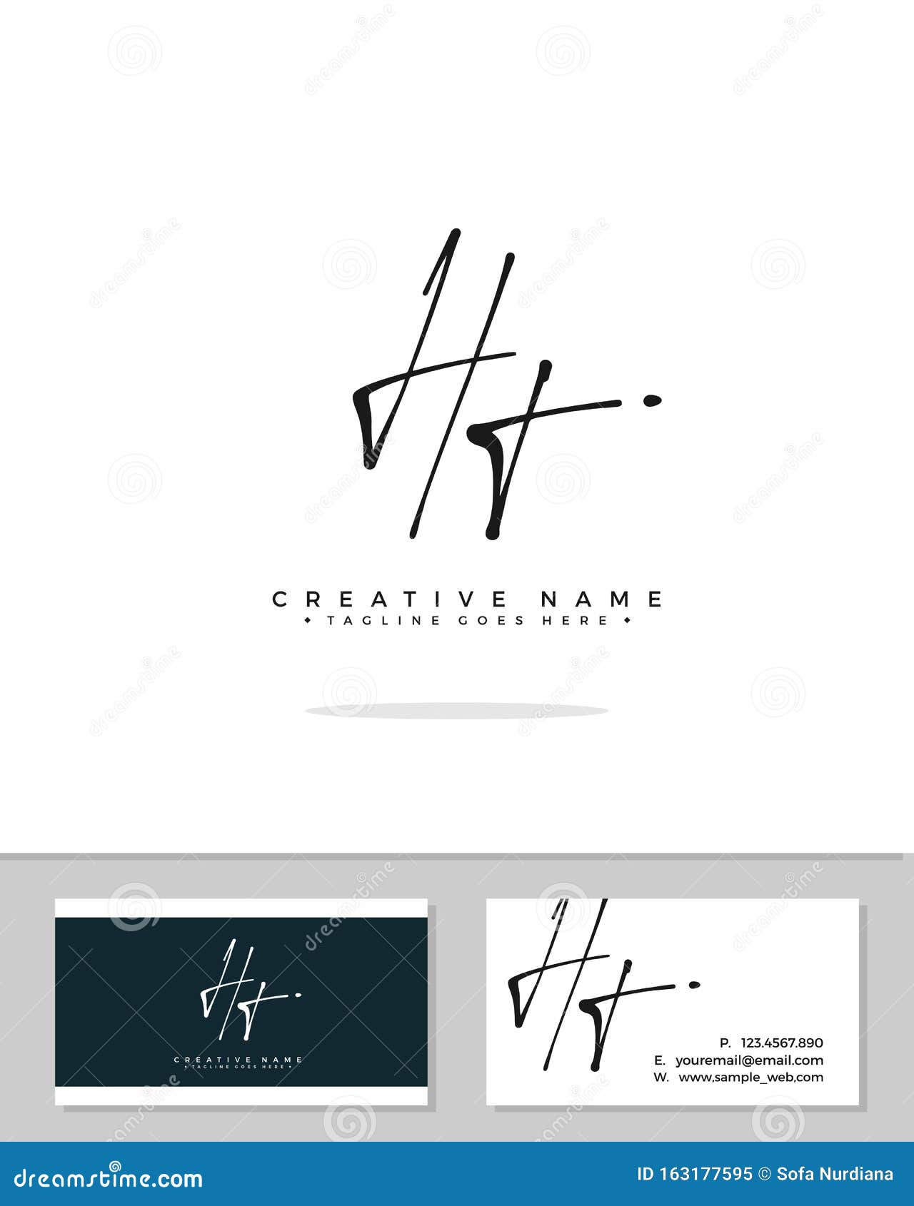 H T Ht Initial Logo Signature Vector Handwriting Concept Logo Stock Vector Illustration Of Handwritten Paintbrush