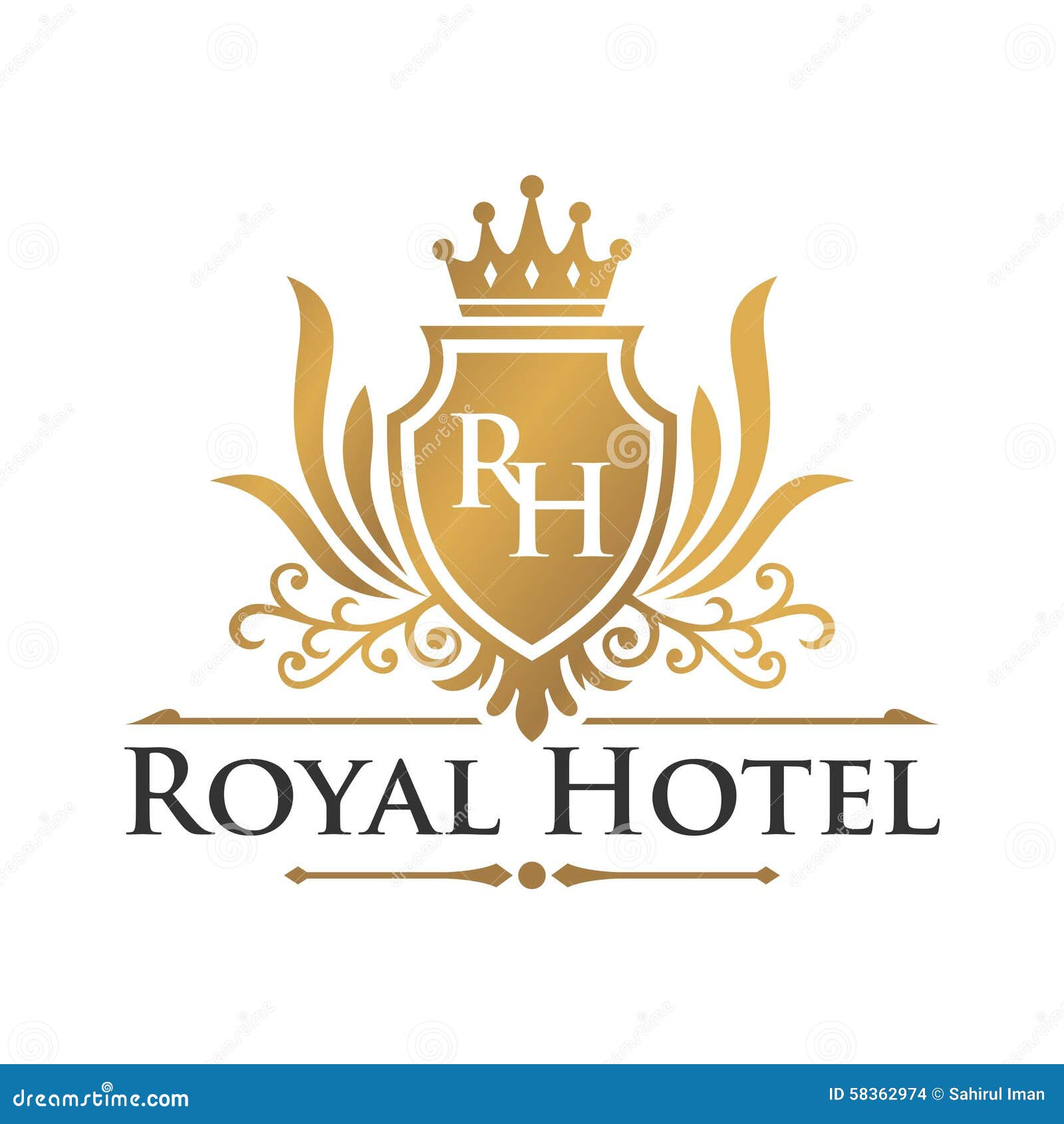 Hôtel Logo Template illustration de vecteur. Illustration du royal