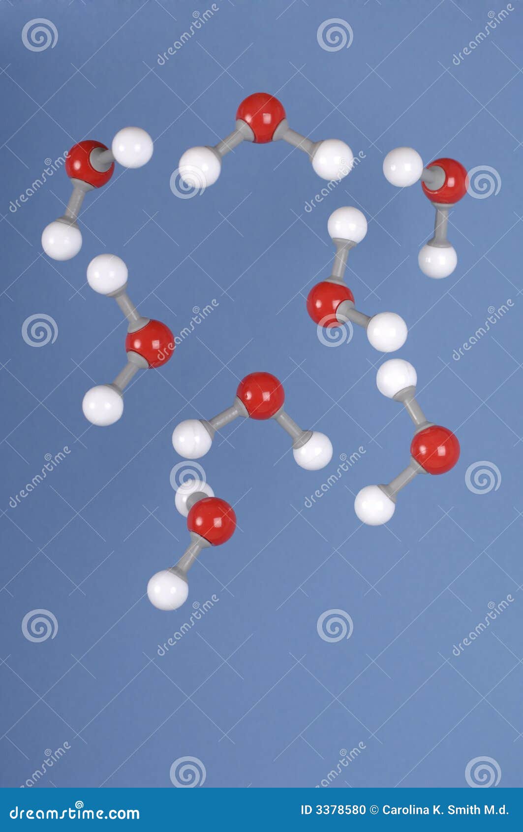 h2o water molecules falling