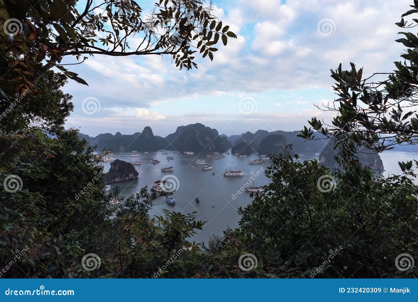 Halong bay at sunset stock image. Image of famous, ocean 232420309