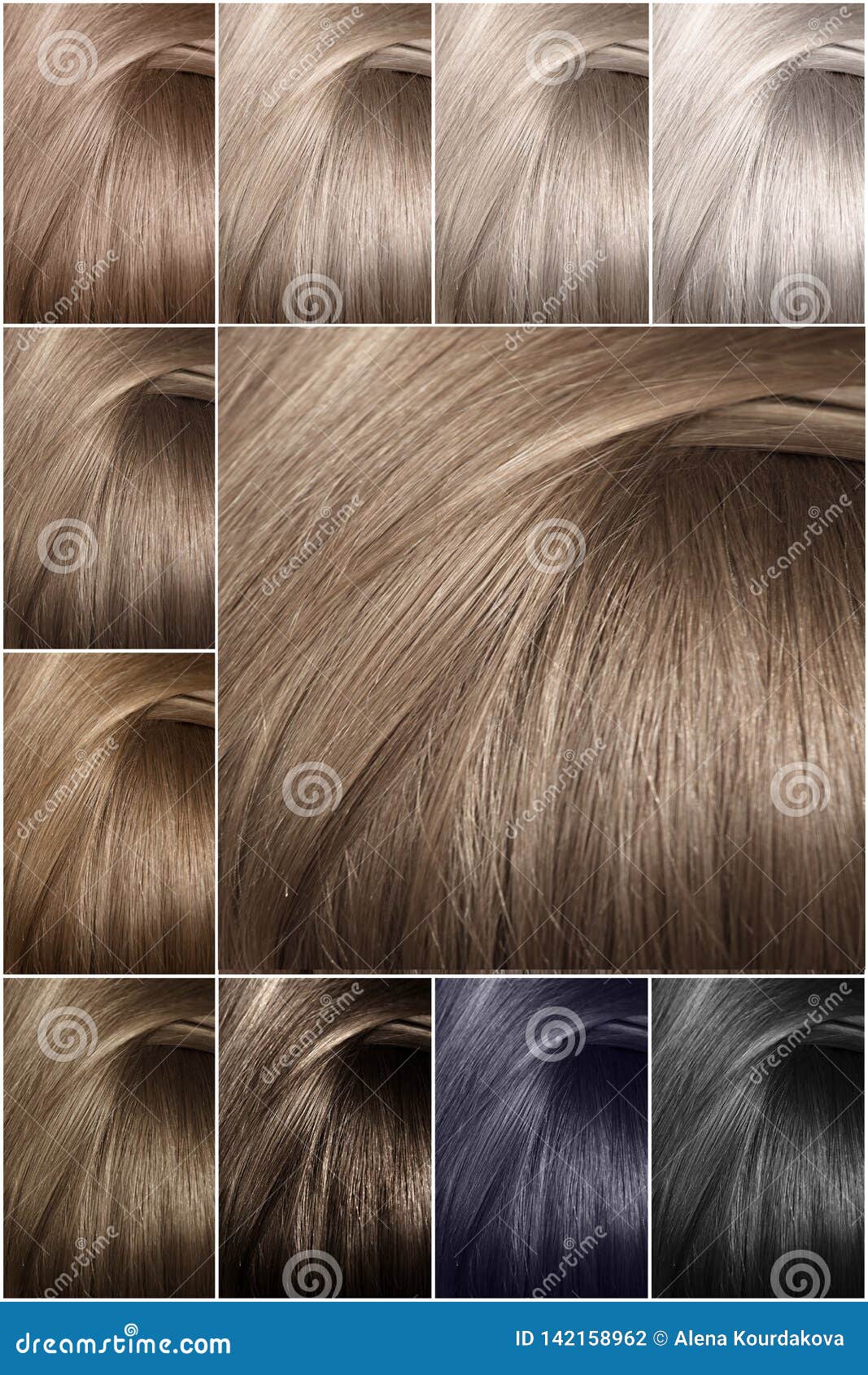 Haarfarben palette braun blond