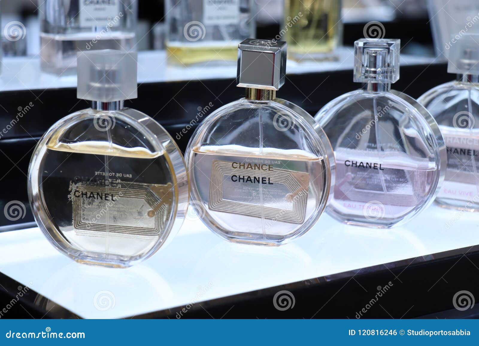 the Netherlands July 8th 2018: Chanel Chance Fragrances Editorial - Image of store, counter: 120816246