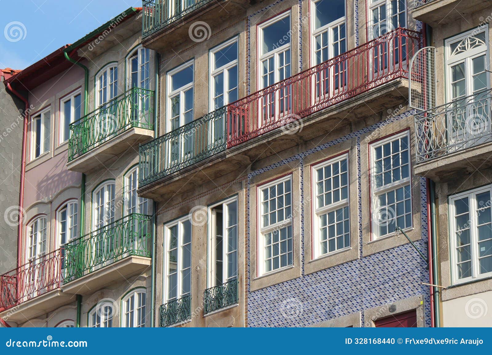 habitation buildings at cais da estiva in porto - portugal