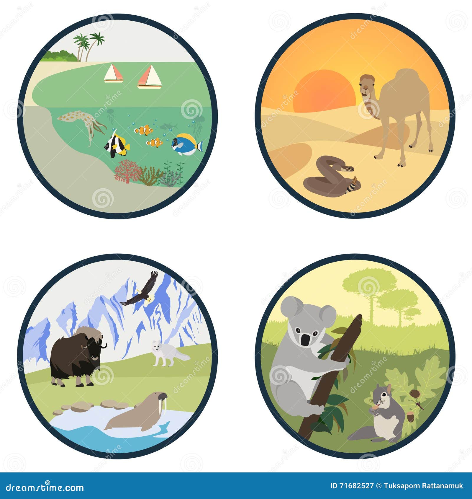 Animal Habitats Stock Illustrations – 214 Animal Habitats Stock  Illustrations, Vectors & Clipart - Dreamstime