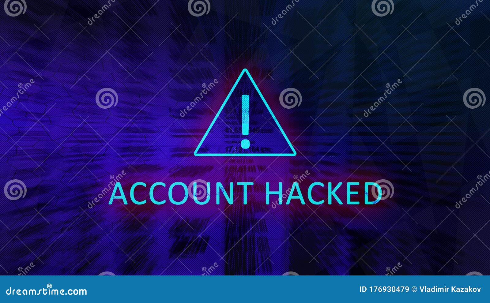 Hacked Account Screen Concept. Stock Image Image of hack, data 176930479