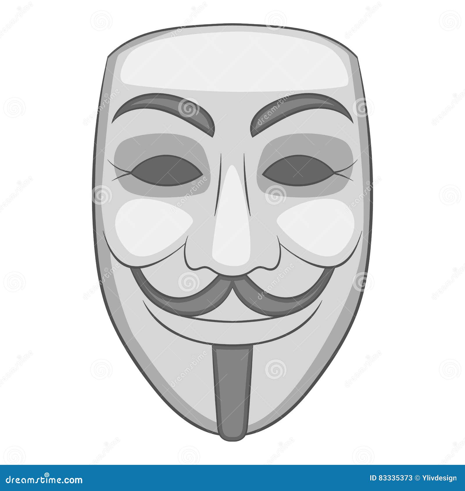 Hacker or Anonymous Mask Icon, Cartoon Style Editorial Stock Photo - of anonymous, protection: 83335373