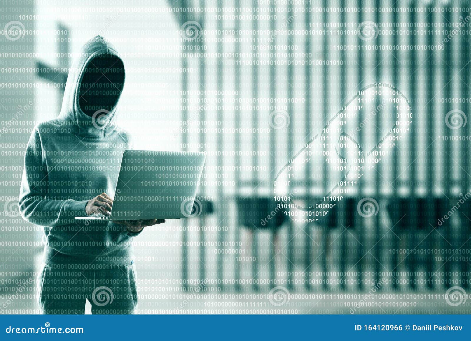 Hacker with blockchain stock photo. Image of bitcoin 164120966