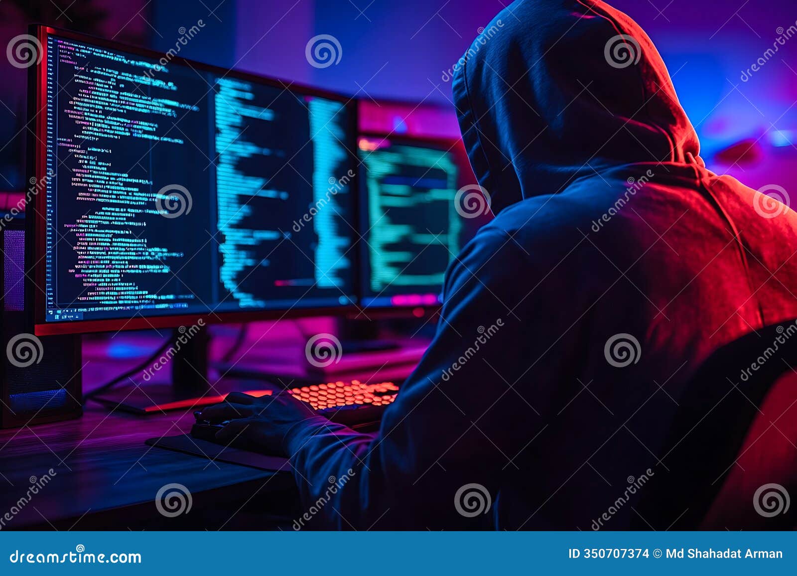 hacker in the dark