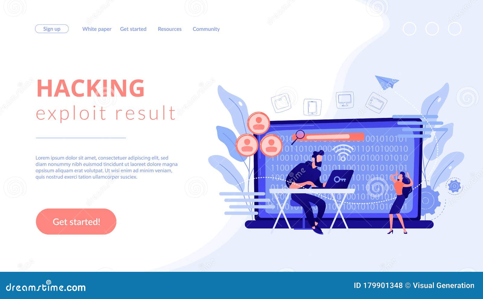 Doxing App Interface Template. Vector Illustration Doxing App Interface Template. Vector Illustration