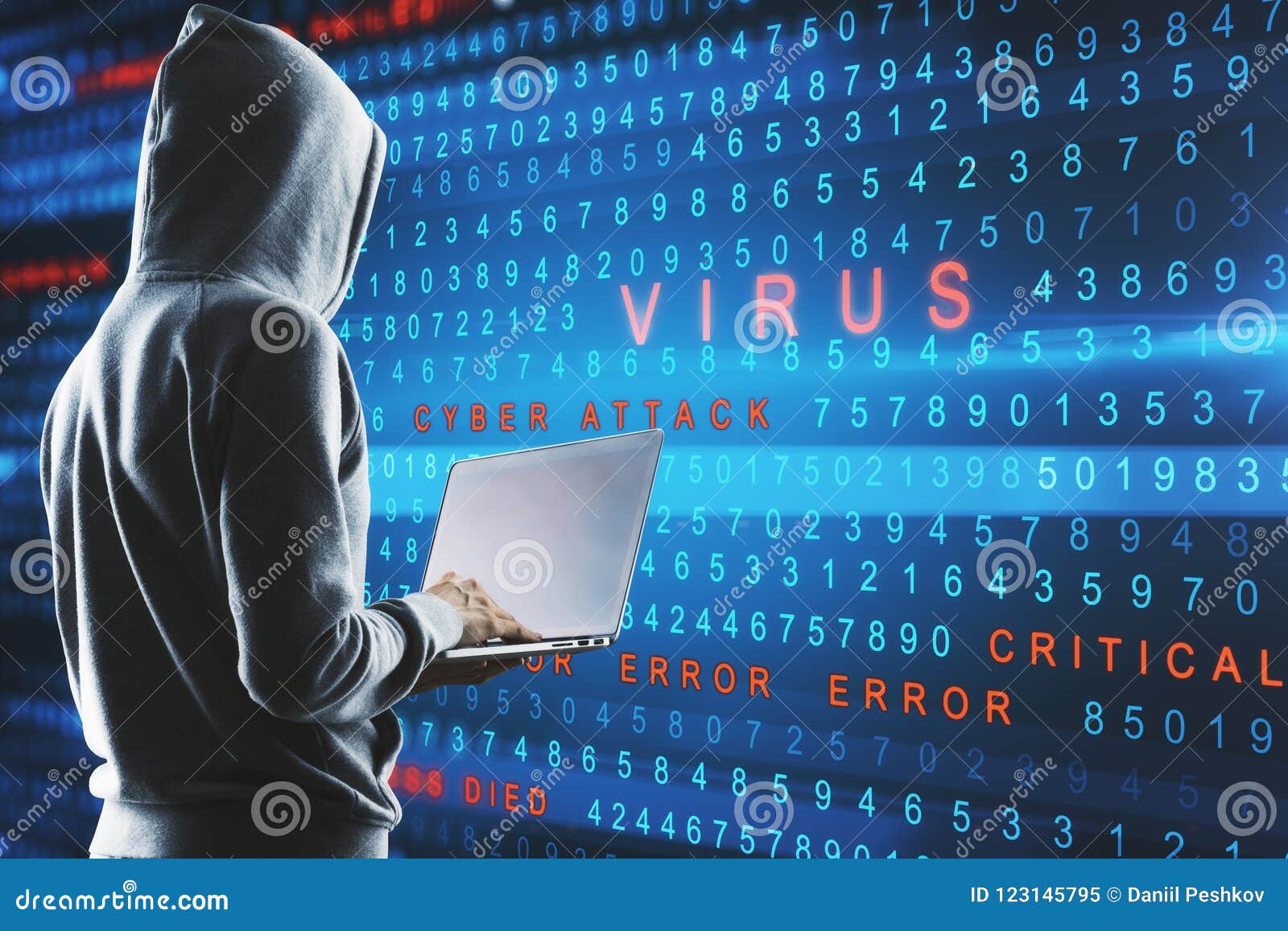 Hacker with laptop stock image. Image of access, concept - 123145795, image size:1600x1157