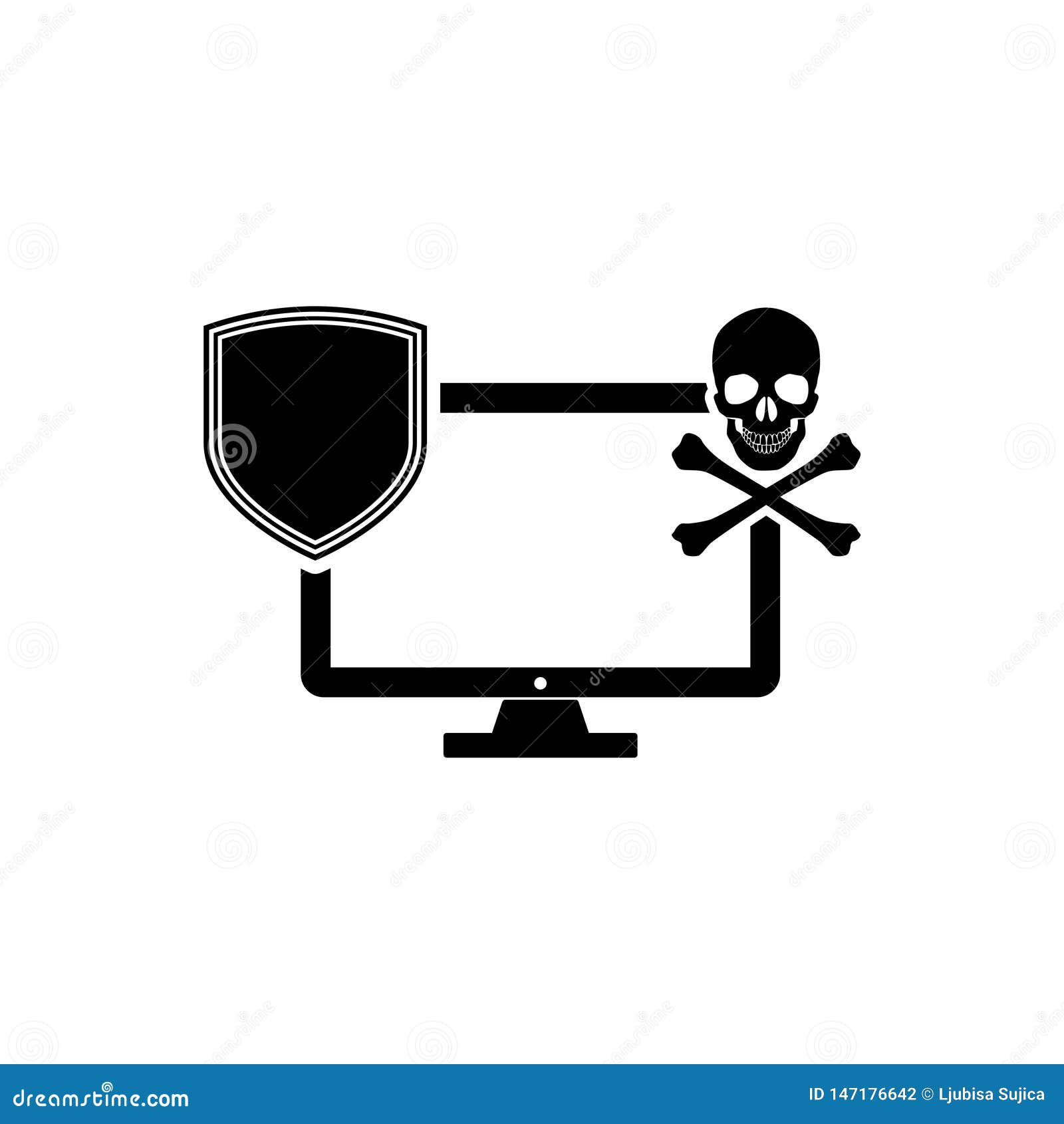 Hacker Logo Design, Cyber Attack Icon Stock Vector - Illustration of ...