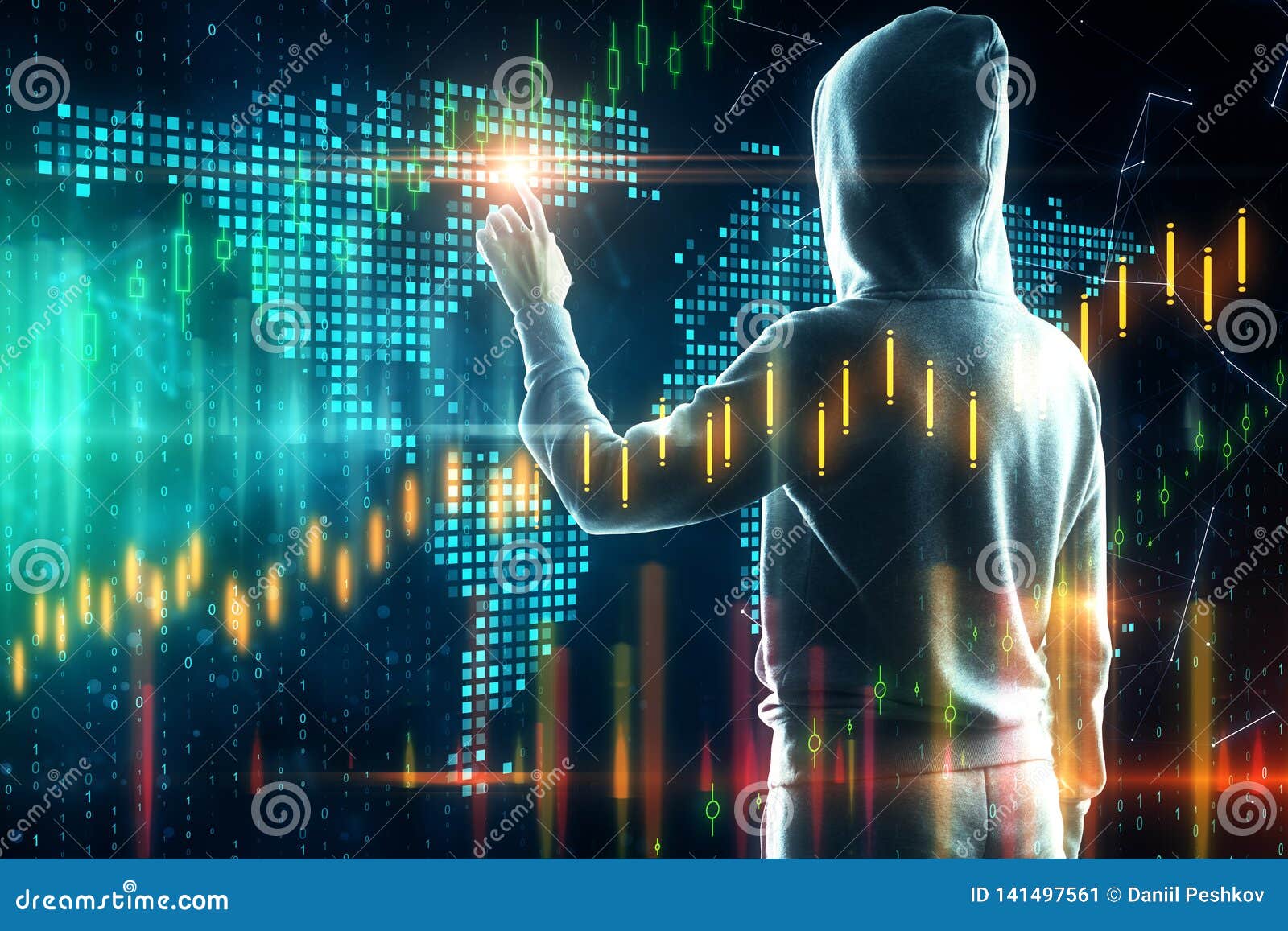 Investment And Malware Concept Stock Image Image Of Blurry Global - 