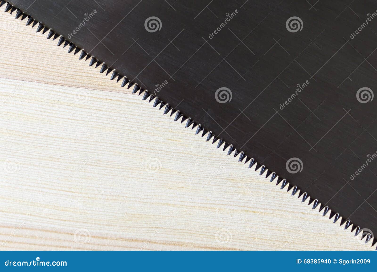Hacksaw Blade and Wood Plank Texture Stock Photo Image of