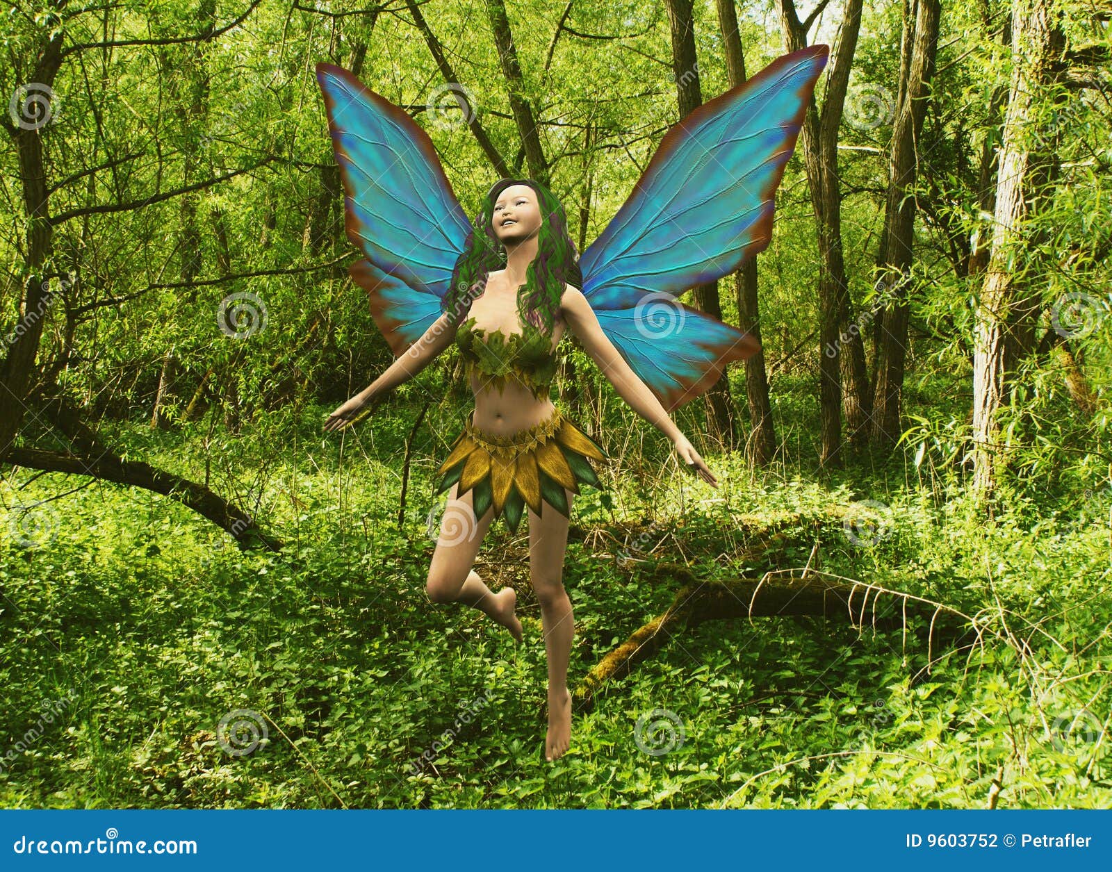 Hada del bosque stock de ilustración. Ilustración de cuento 9603752