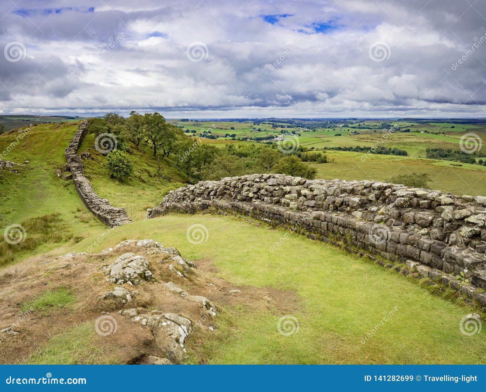 hadrian`s wall, northumberland uk