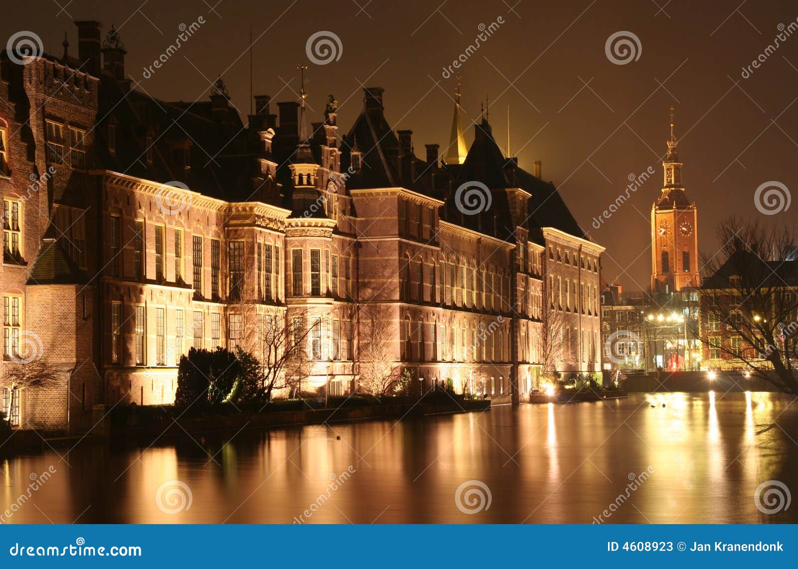 The Hague at Night stock image. Image of hague, grote 4608923