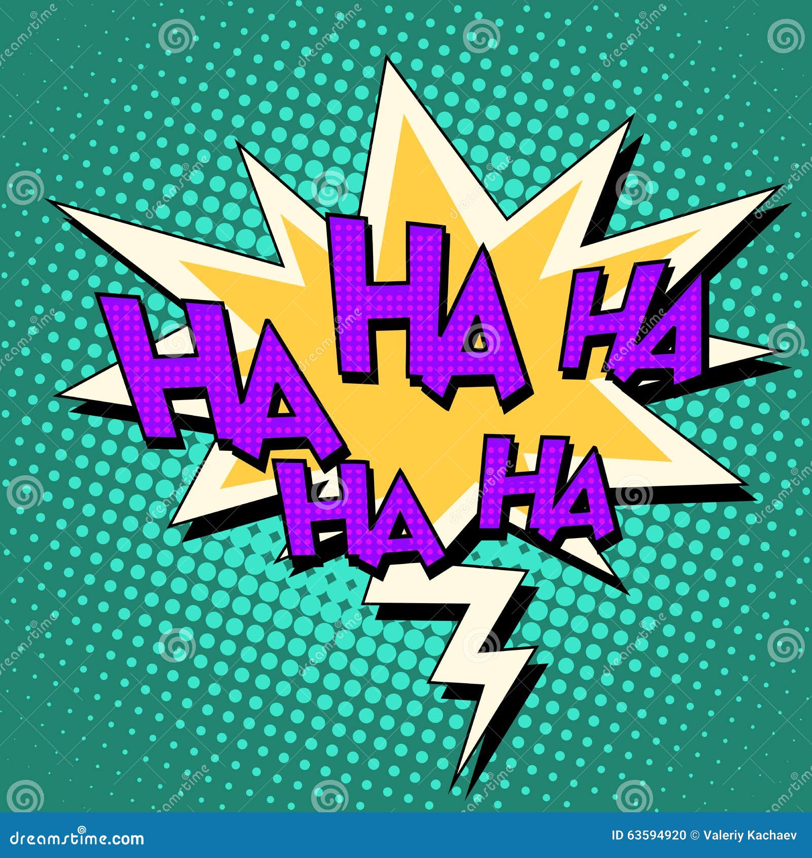 Haha Comic Bubble Retro Text Stock Vector - Image: 63594920