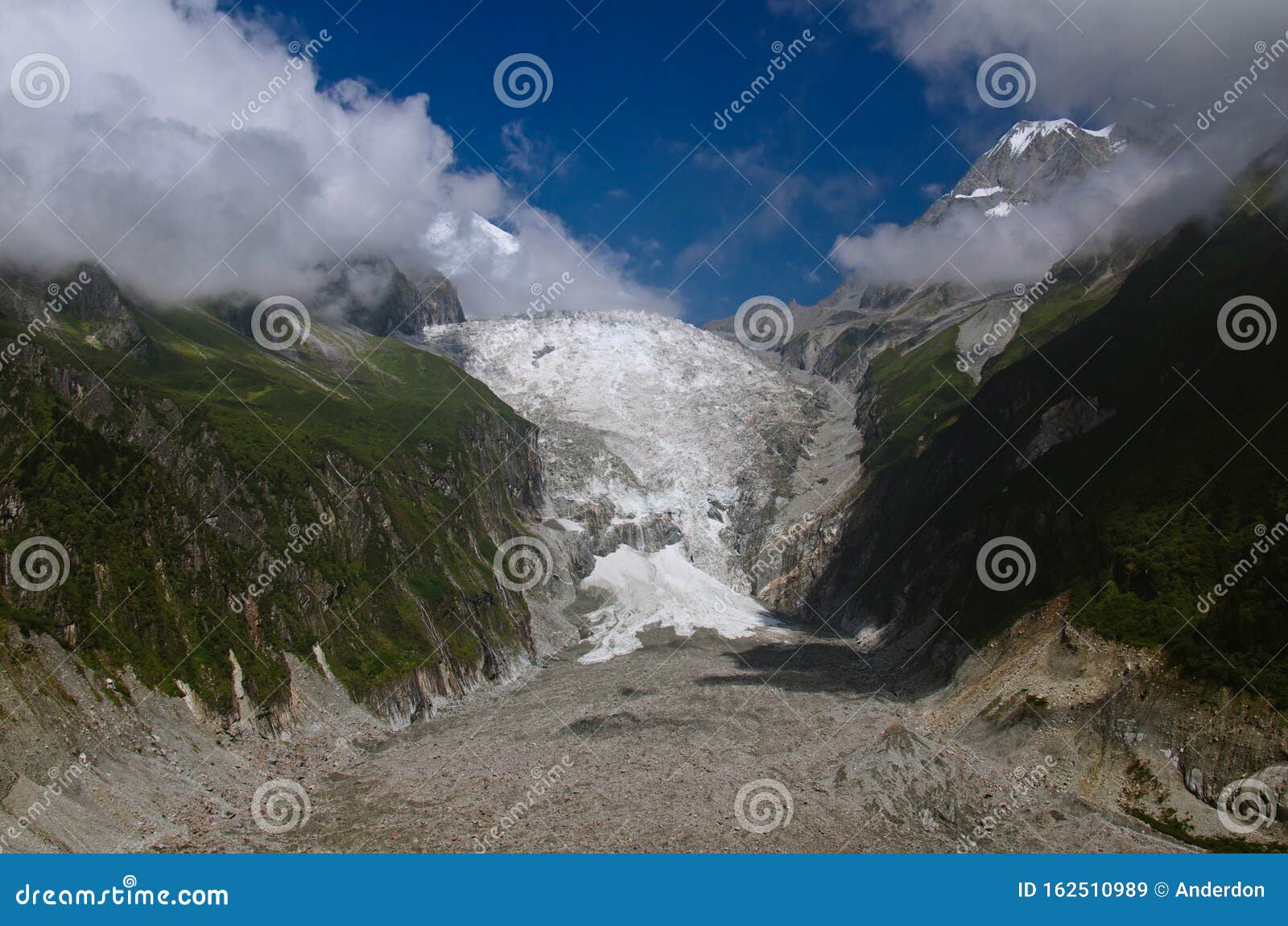 snow mountain of hailuogou valley