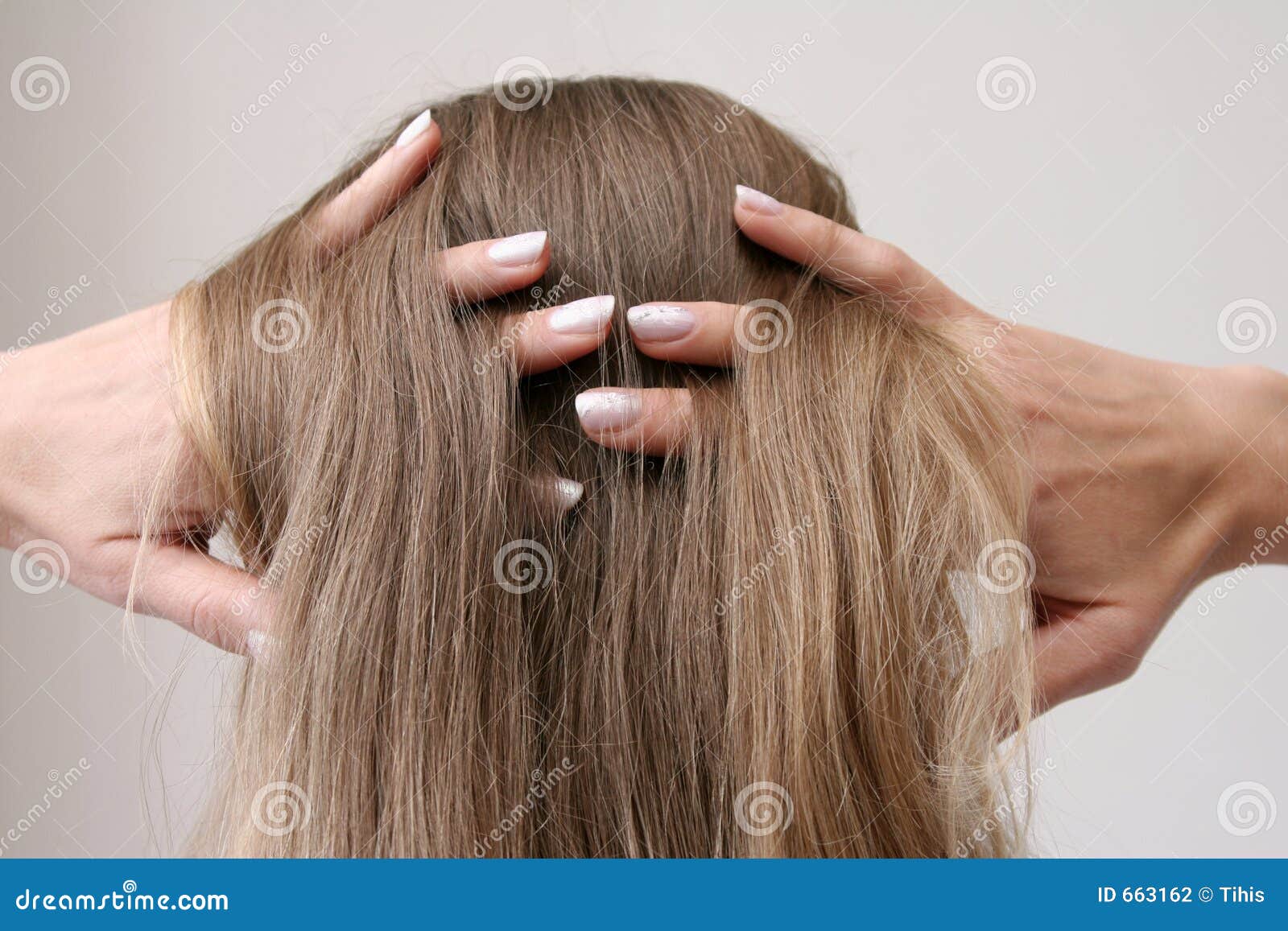 Hair stock photo. Image of blond, nails, head, fashion 663162