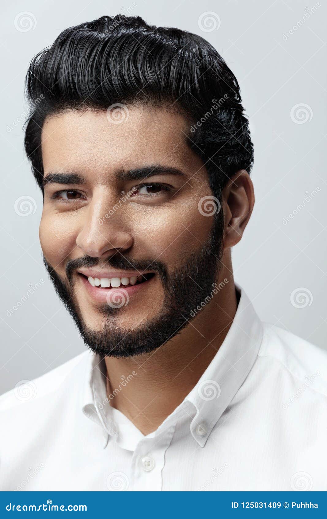 Hair and Beard. Beautiful Smiling Man with Hair Style Stock Image - Image of grooming, male: 125031409 Hair and Beard. Beautiful Smiling Man with Hair Style Stock Image - Image of grooming, male: 125031409