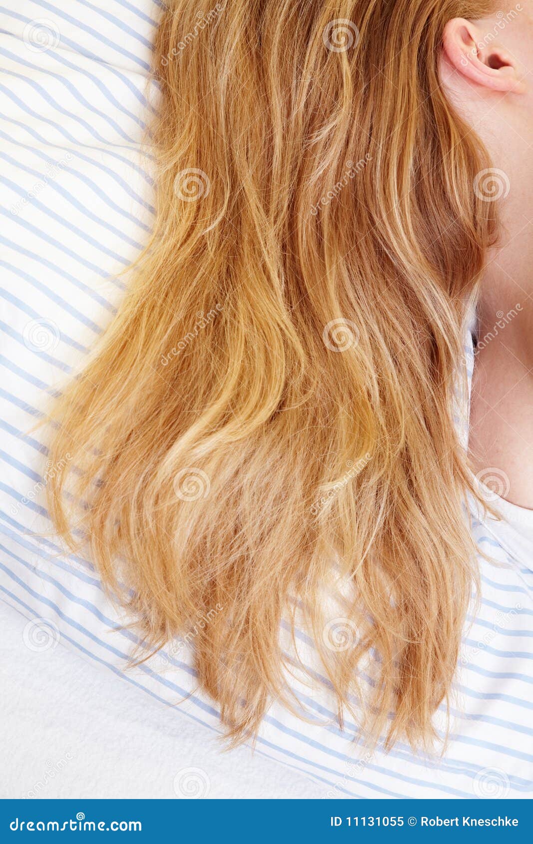 Hair in bed stock image. Image of curly, female, people 11131055