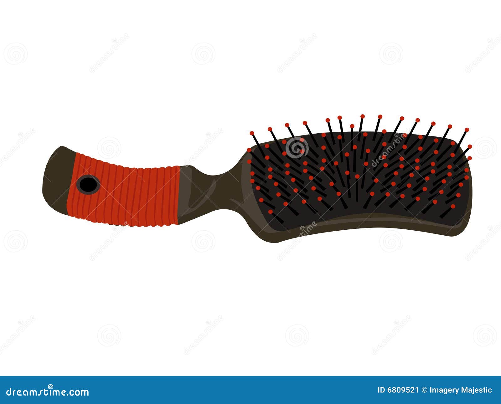 Hair brush stock illustration. Illustration of isolated 6809521
