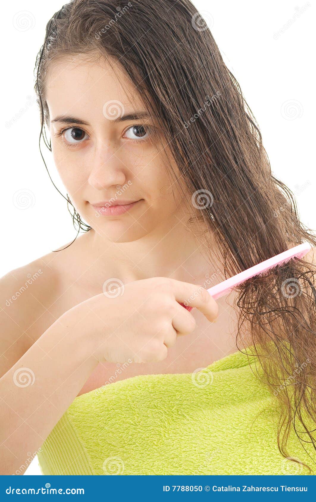 Hair care stock photo. Image of attractive, green 7788050