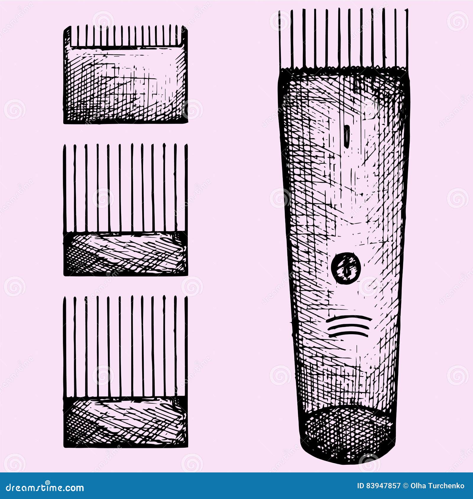 Hair clipper doodle style stock vector. Illustration of blade 83947857