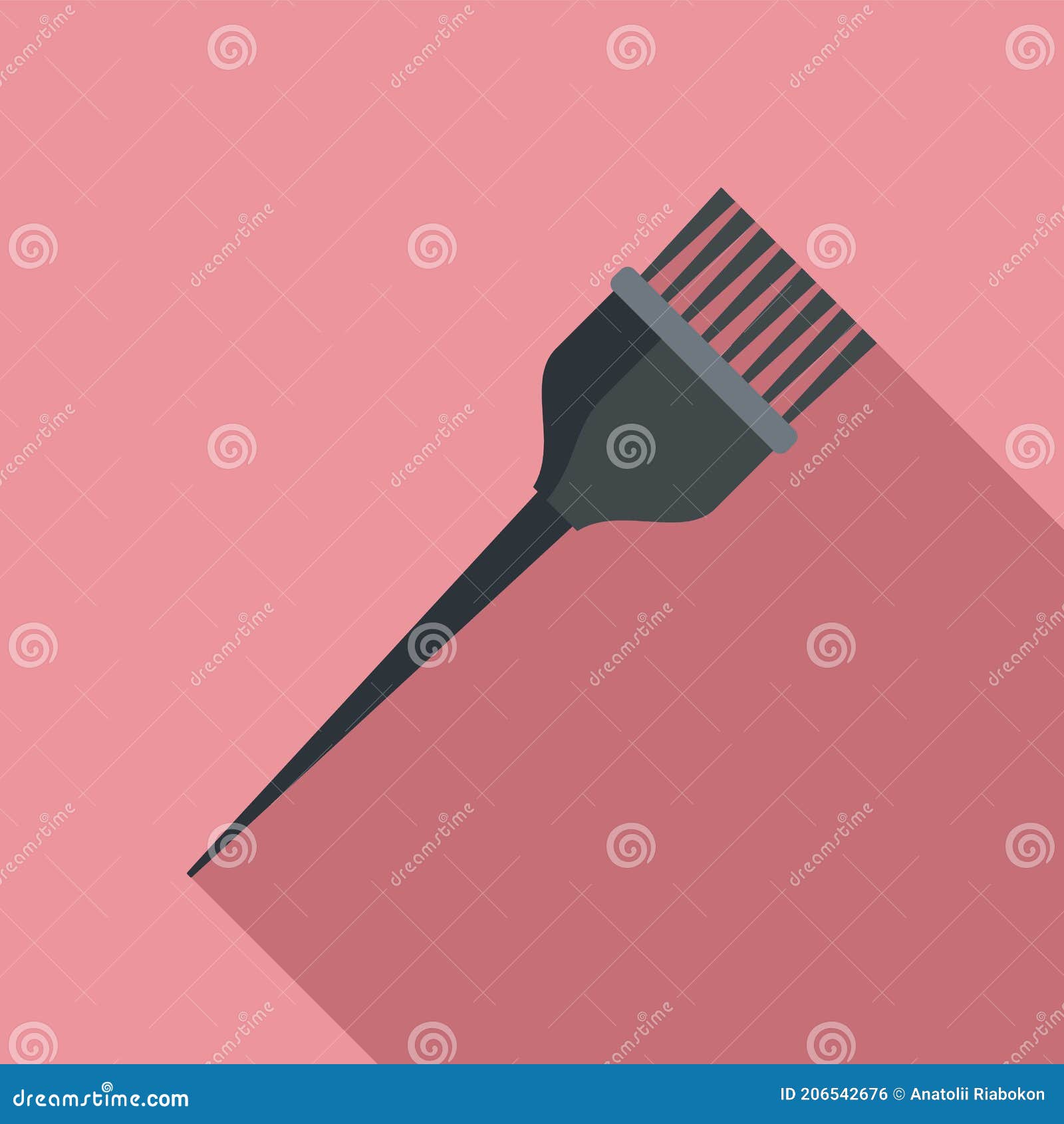 Hair Color Brush Icon, Flat Style Stock Illustration Illustration of