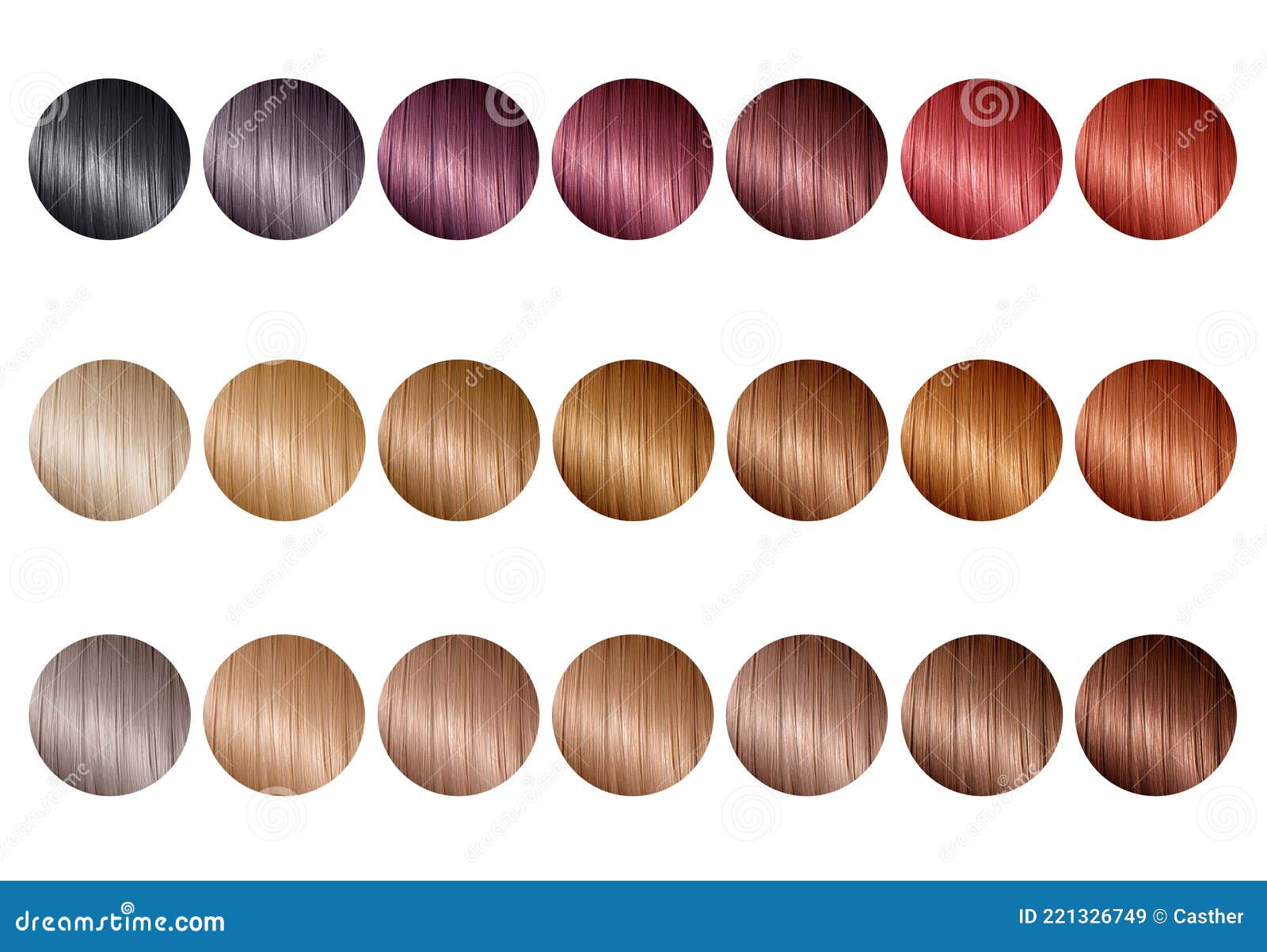 Hair Color Palette with a Range of Swatches. Tints. Color Chart for Hair Dye Stock Image - Image of beauty, health: 221326749 Hair Color Palette with a Range of Swatches. Tints. Color Chart for Hair Dye Stock Image - Image of beauty, health: 221326749