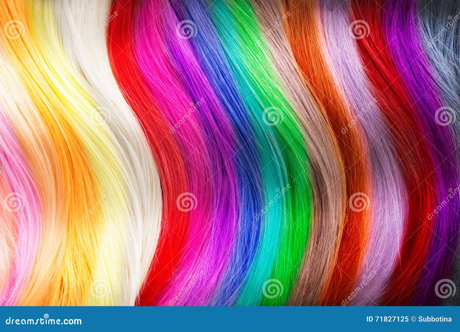 hair colors palette. dyed hair colors