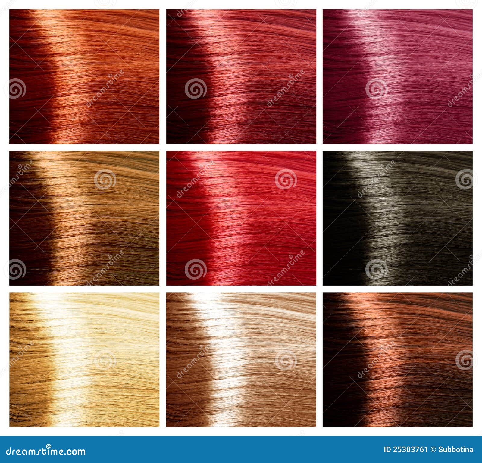 Hair Colors Set. Tints Stock Image - Image: 25303761