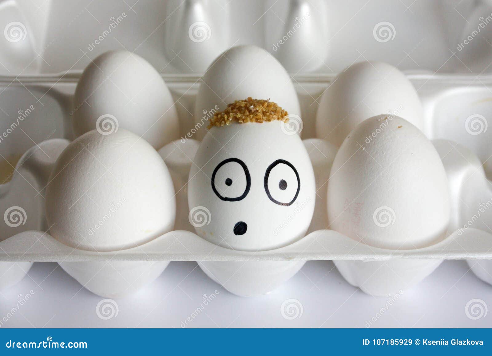 Hair Concept. the Eggs are Funny and Stock Image - Image of eggs, cheerful:  107185929