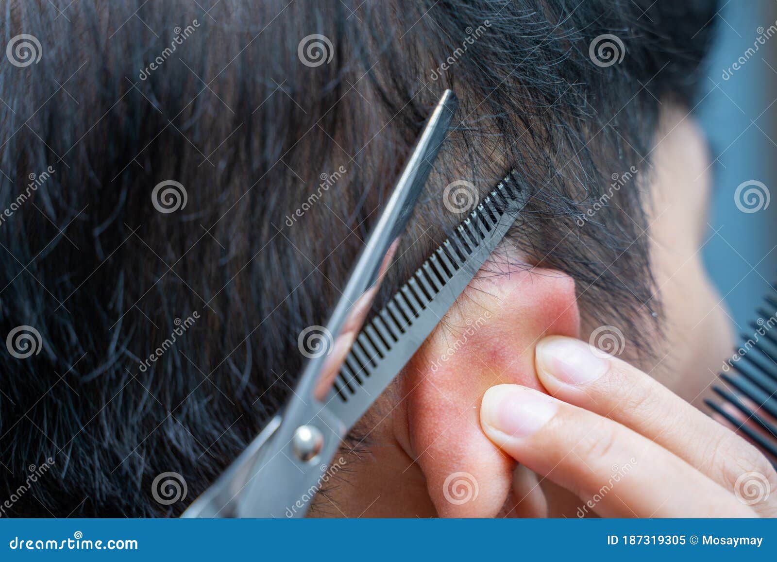 Hair cut by myself at home stock image. Image of hairdresser 187319305