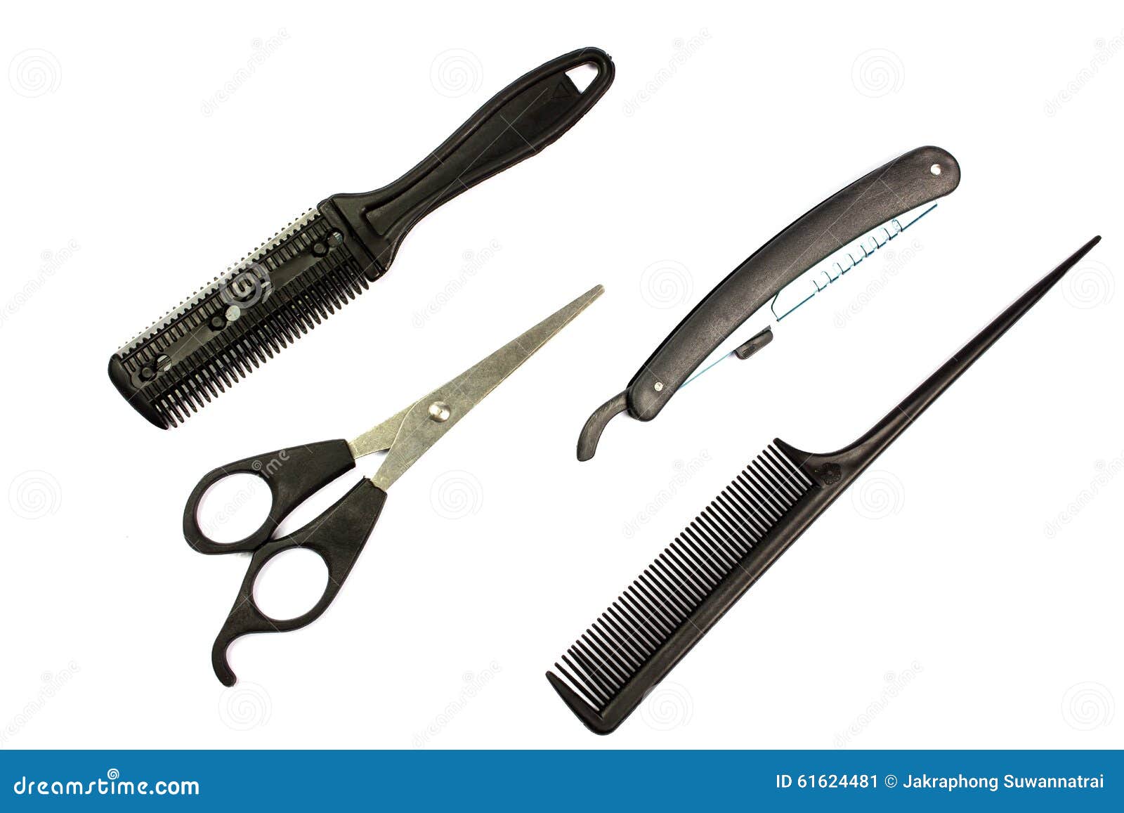  Hair Cut  Tools  Set On White Background Stock Image Image 