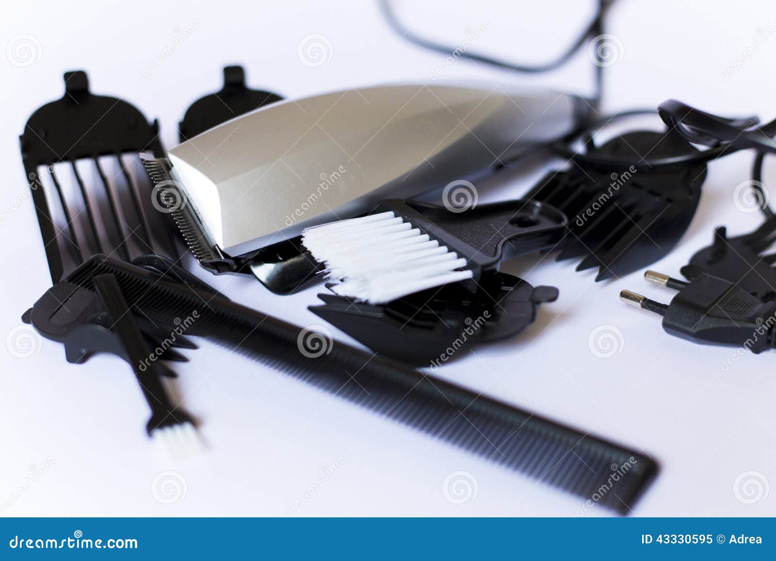 Electric Hair Cutter with All the Accessories Stock Image Image of