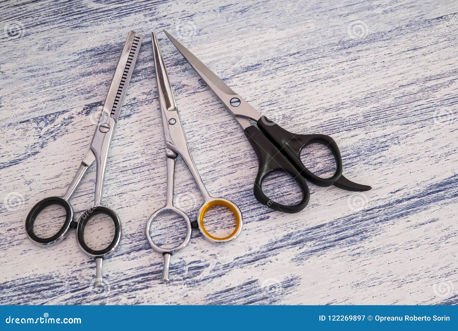 hair cutting scissors for hairdressers in beauty salon