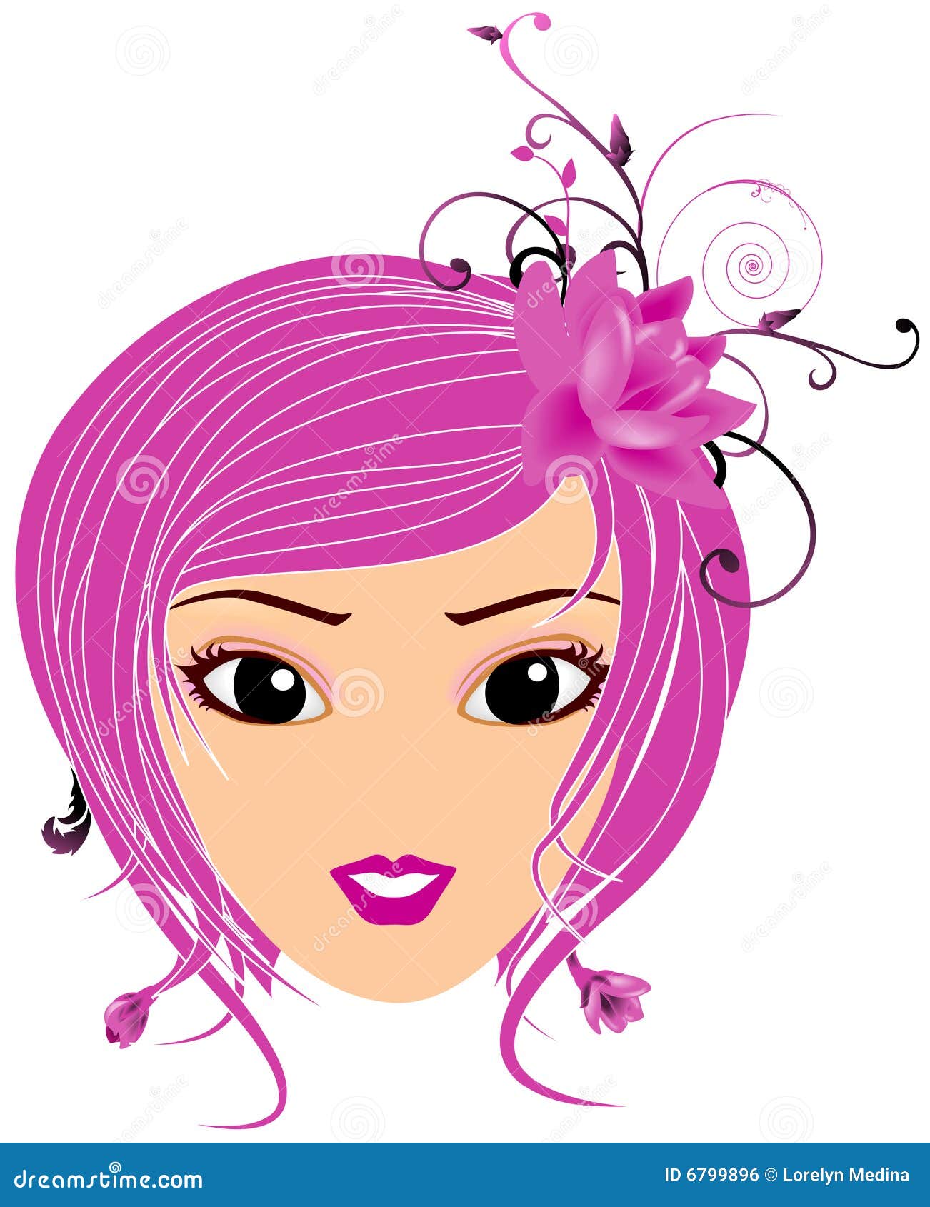 Hair Design stock illustration. Illustration of vector 6799896