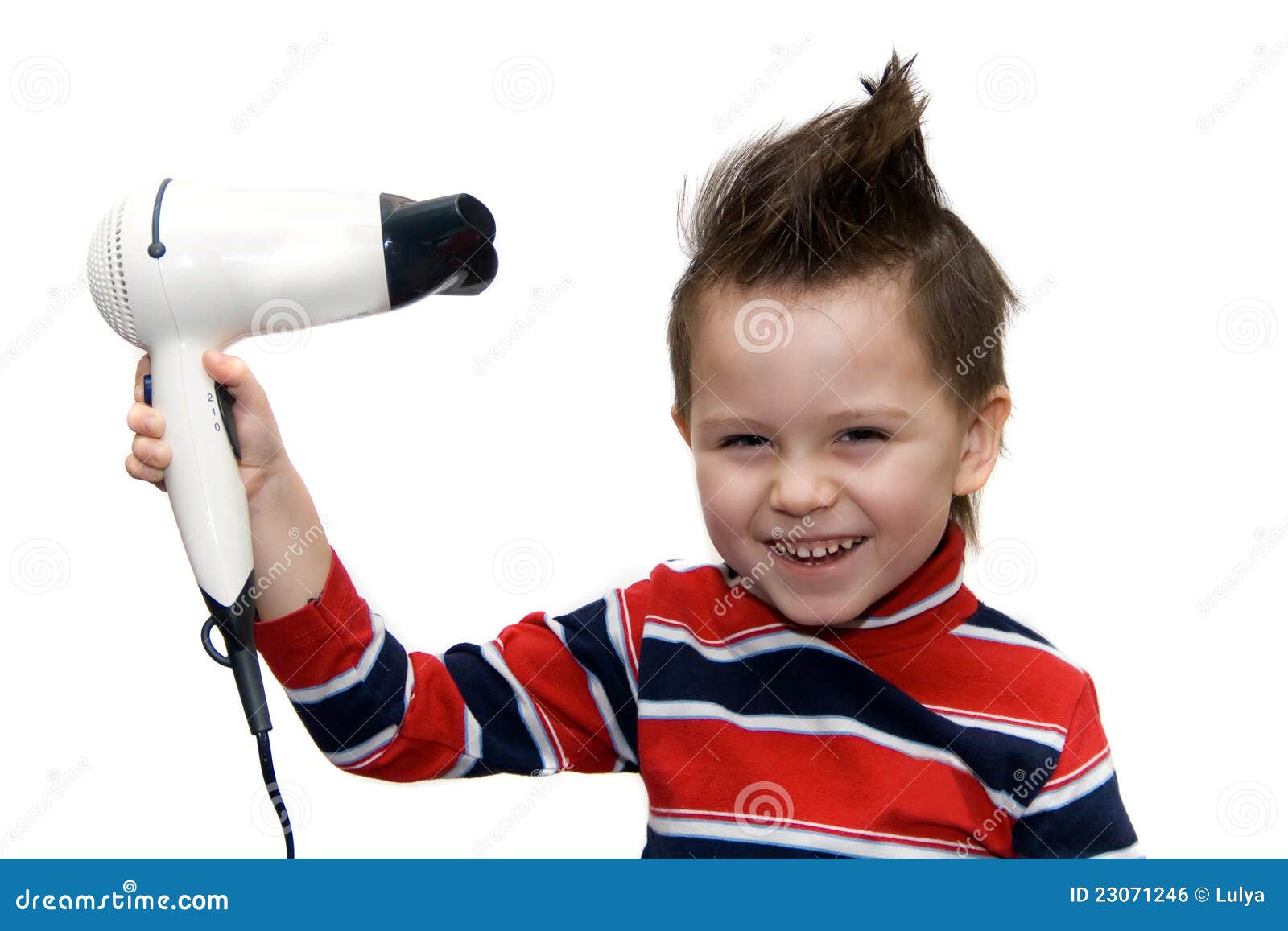 Hair dryer stock photo. Image of emotional, expressive 23071246