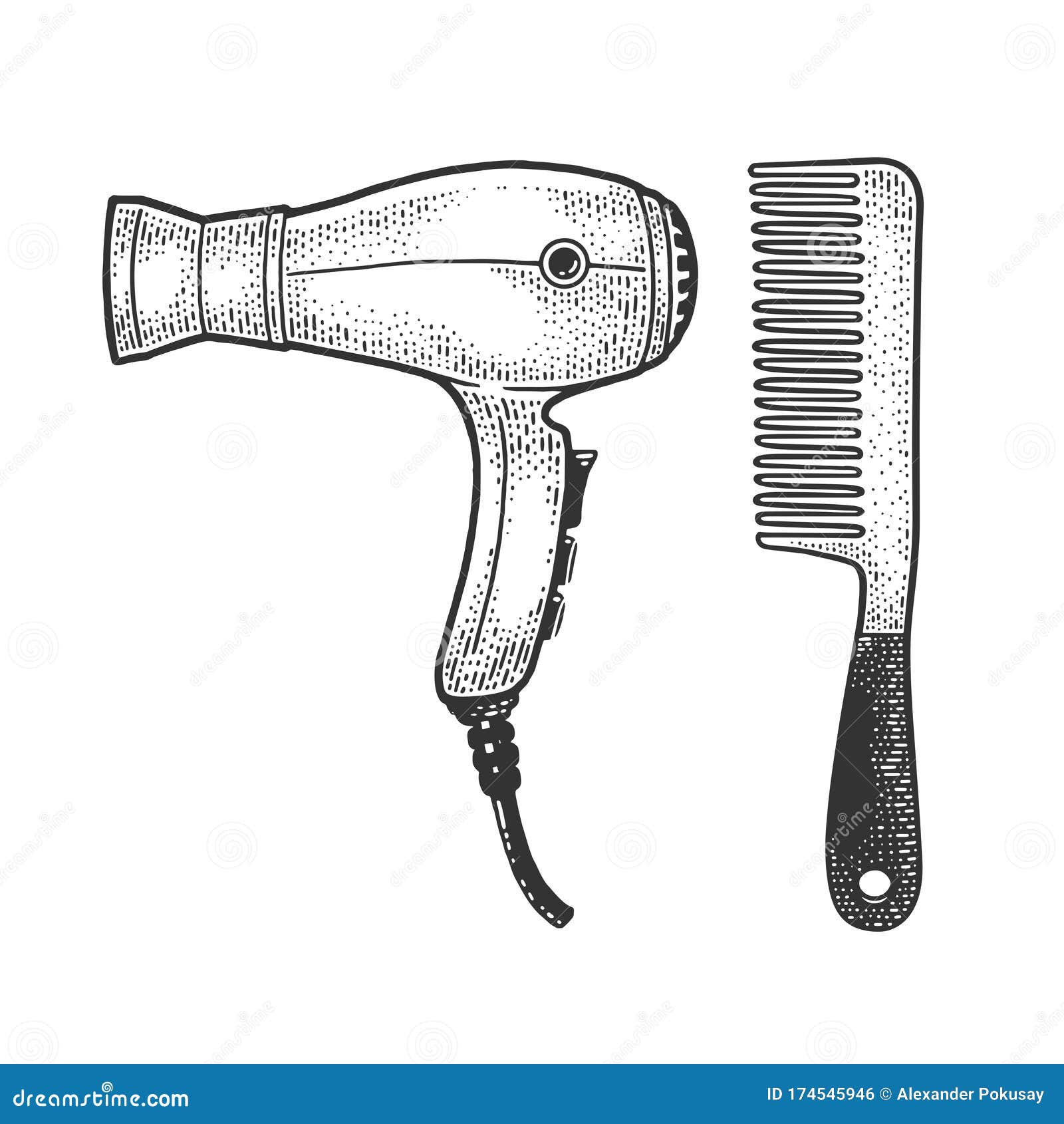 Hair Dryer and Comb Sketch Vector Illustration Stock Vector - Illustration of style, drawing: 174545946 Hair Dryer and Comb Sketch Vector Illustration Stock Vector - Illustration of style, drawing: 174545946